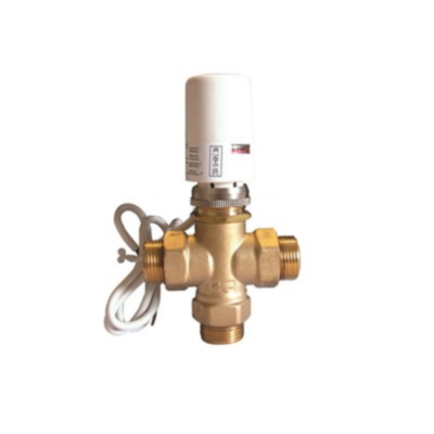 Válvula Reta de Latão de 3 Vias com Atuador Eletromecânico 1"M x 1"M