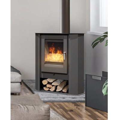 Salamandra a lenha Mekka Canto Aço