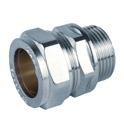 Conector metálico com rosca