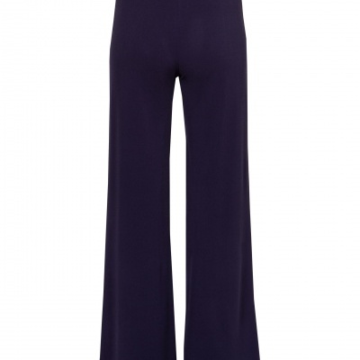 Calças largas azul escuro com cintura elástica