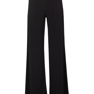 Calças pretas largas com cintura elástica