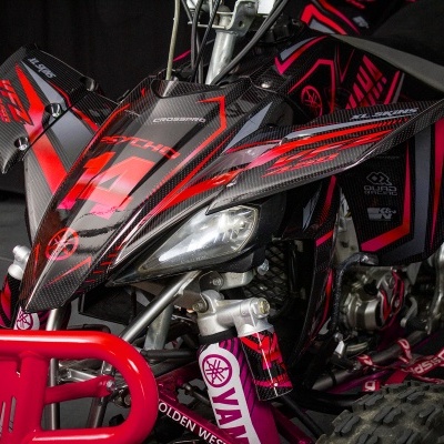 YFZ450 Carbon Attack RED