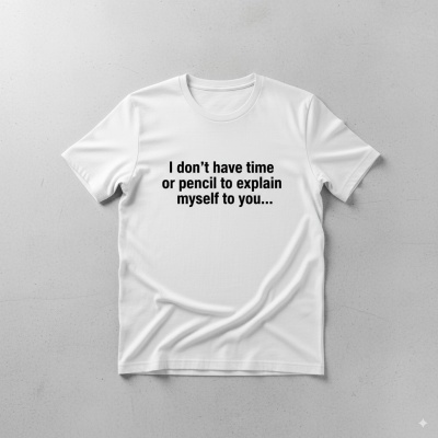 I don't have time or pencil to explain myself to you