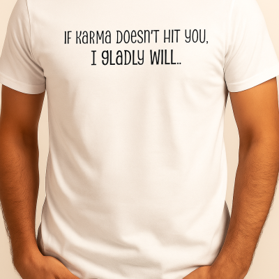 If karma doesn't hit you, I gladly will…