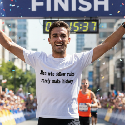 Men who follow rules rarely make history