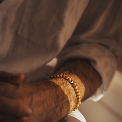 Pulseira Men - Olho turco max [Preto]