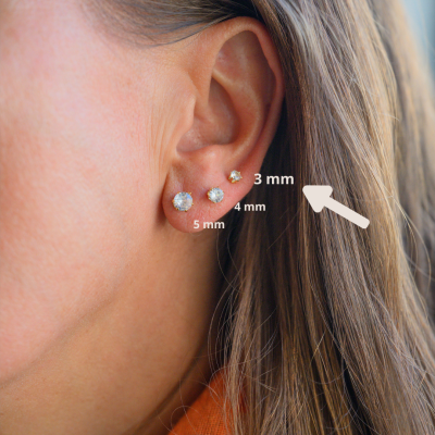 Brinco Ponto de Luz 3mm [Vendidos à Unidade]