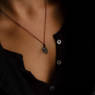 Colar Hamsá e Olho Turco