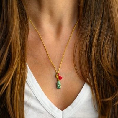 Colar Buda (rosa escuro)