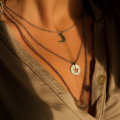 COLAR LUA | COLAR ESTRELA | Colar Luz e Ametista (VENDIDOS EM SEPARADO)