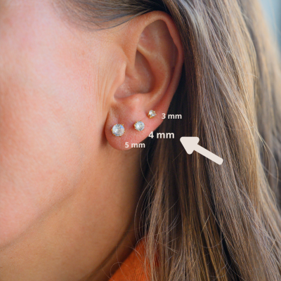 Brinco Ponto de Luz 4mm [Vendidos à Unidade]