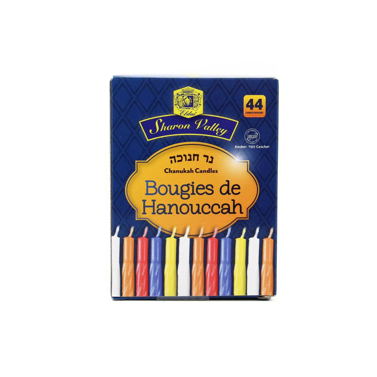 Velas de Chanucá Coloridas Sharon Valley - Tamanho Padrão (44 un.) Velas de Chanucá Coloridas Sharon Valley - Tamanho Padrão (44 un.)