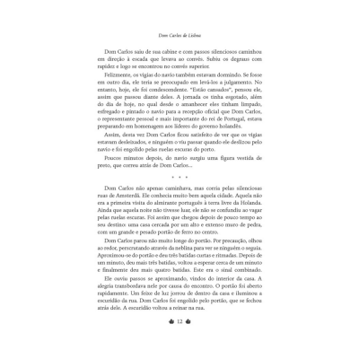 Página de livro com texto em português e numeração 12 no rodapé