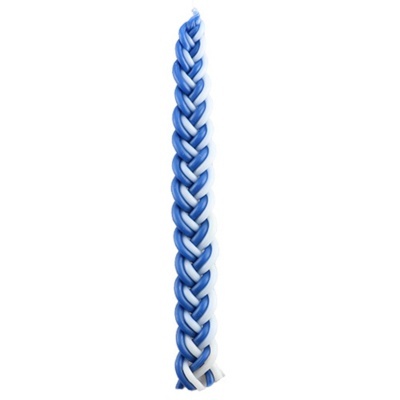 Vela de Havdalá de Cera Elegante 30 cm - Azul e Branco