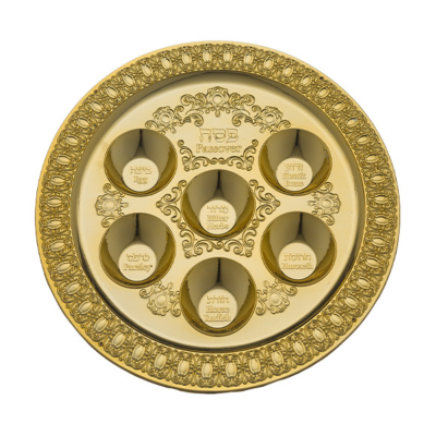 Prato de Pêssach Keará de Plástico 38 cm - Dourado