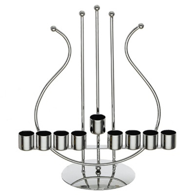 Chanukiá de Metal Lira - 29cm