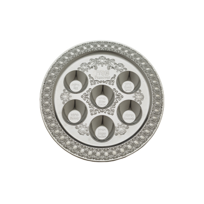 Prato de Pêssach Keará de Plástico 38 cm - Prateado