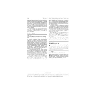 Página dupla de livro com texto em português e números de página 38 e 39