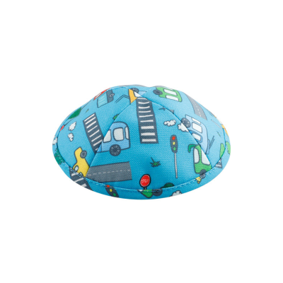 Kipá de Tecido Carros 15,5cm