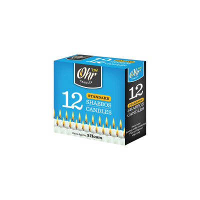 Velas de Shabat Kosher 3h de Duração Ohr Candles (Pacote com 12 unidades)