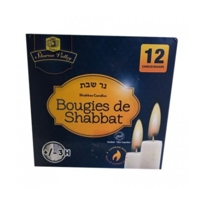 Velas de Shabat Kosher 3h de Duração Sharon Valley (Pacote com 12 unidades)