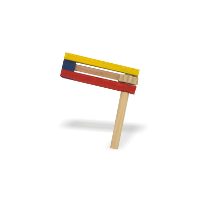 Matraca Gragger em Madeira Multicolorida 11cm