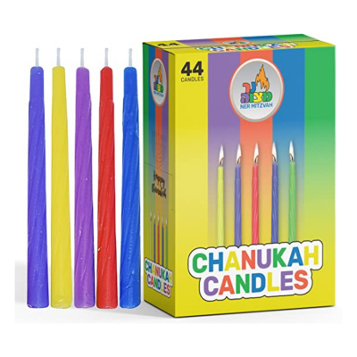Velas de Chanucá Coloridas - Tamanho Padrão (44 un.)