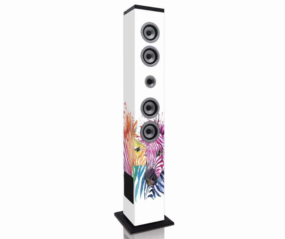 Coluna com Bluetooth, rádio FM PLL, USB e leitor SD - Zebra Coluna com Bluetooth, rádio FM PLL, USB e leitor SD - Zebra