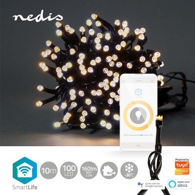 Nedis | LED decorativo SmartLife | Fita| Wi-Fi | branco quente 100 | led 10,0 m | Android™ / IOS