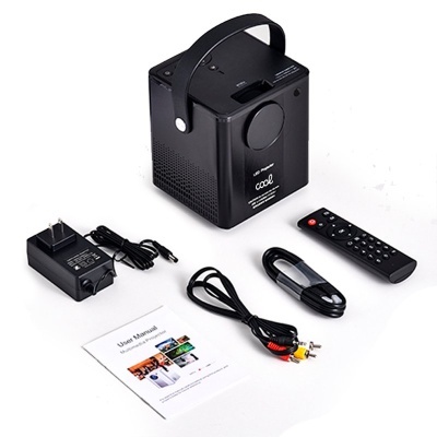 Cool | Projetor compacto Alto-falante integrado + HDMI/SD/USB + Espelho Wifi COOL Rainbow 3000 Lumens Preto