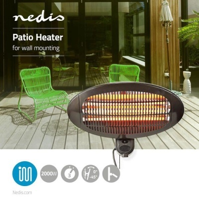 Nedis | Aquecedor de pátio 3 configurações de aquecimento Nedis | Aquecedor de pátio 3 configurações de aquecimento