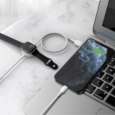 Cool | Cabo USB Magnético para Apple Watch + Cabo Lightning para iPhone / iPad (2 em 1)