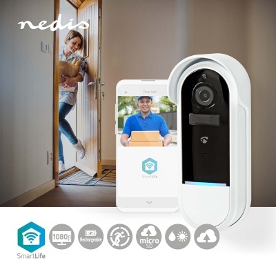 Nedis | Vídeo porteiro Smartlife com sensor de movimento e visão noturna Branco