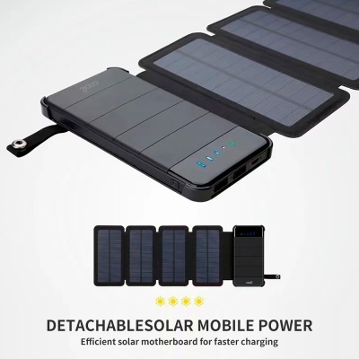 Bateria Externa Universal Power Bank 10.000 mAh Magnetic + 4 Panéis Solares COOL Preto
