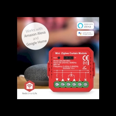 Módulo integrado SmartLife Persianas/estores Nedis| Zigbee 3.0 | 1000 W | Ligação por terminal | App Android™ / IOS
