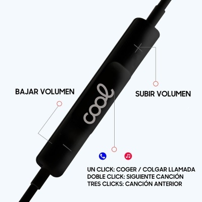 Cool | Fones de ouvido COOL estéreo tipo C com microfone Preto