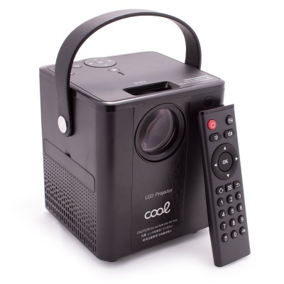 Cool | Projetor compacto Alto-falante integrado + HDMI/SD/USB + Espelho Wifi COOL Rainbow 3000 Lumens Preto