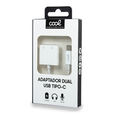 Cool | Adaptador USB duplo TYPE-C (fones de ouvido + carregamento) Digital