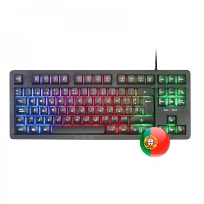 Mars Gaming MK023 Gaming Keyboard - Tecnologia H-Mech RED - Iluminação LED FRGB