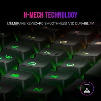 Teclado Mars Gaming MK220 - Tecnologia H-MECH - Iluminação FRGB Rainbow