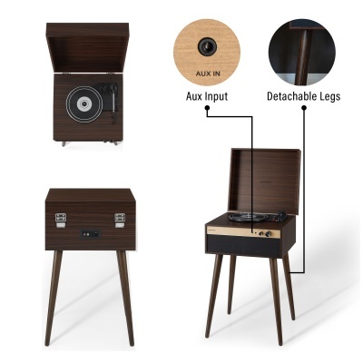 Crosley Jasper Walnut | Gira-Discos 3 Velocidades com Altifalantes e Bluetooth