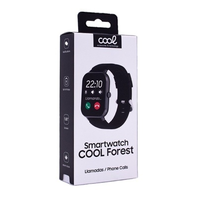 Cool | Smartwatch COOL Forest Silicone Preto (Chamadas, Desporto, Sono, Câmera)