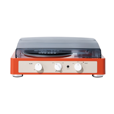 Gira-Discos Brad Retro MKII Tangerine – Design Vintage, Som Autêntico