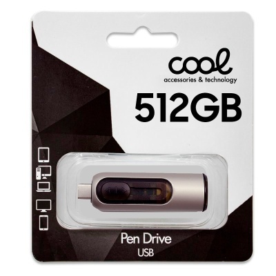 Pen Drive x USB 512 GB 3.0 COOL (2 in 1) Tipo-C / USB