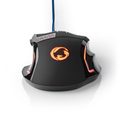 Nedis | Rato Gaming XYAWUL com Fio | DPI: 800 / 1600 / 2400 / 4000 dpi | Número de botões: 8 | Mão Direita | 1.50 m | LED