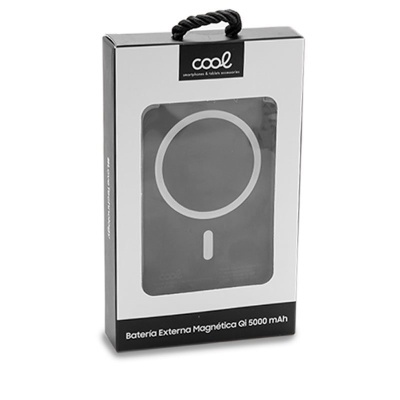 Cool |  Bateria Externa Universal MAGNÉTICA Power Bank Qi 5000 mAh COOL Preto Cool |  Bateria Externa Universal MAGNÉTICA Power Bank Qi 5000 mAh COOL Preto