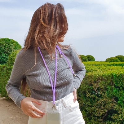 Cool | Cordão Pendurado Universal COOL com Cartão para Smartphone Violeta