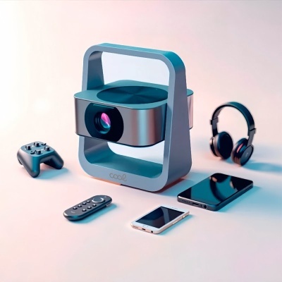 Projetor compacto 3500 lúmenes COOL Onix Altifalante integrado + HDMI / USB + Wi-Fi Mirror (cinza)