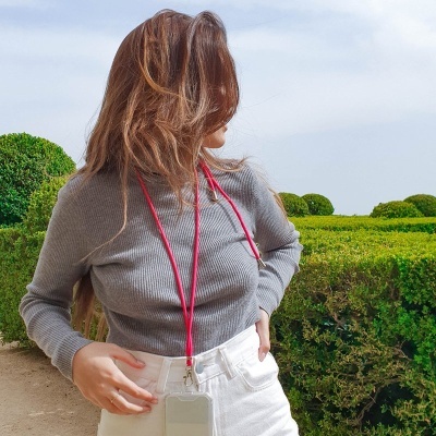 Cool | Cordão Pendurado Universal COOL com Cartão para Smartphone Fúcsia