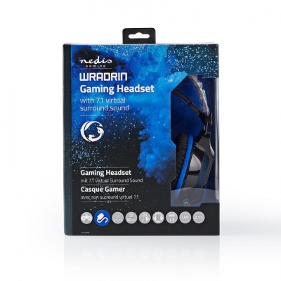 Nedis | Auscultadores Gaming WRADRIN | Surround 7.1| USB Type-A | Microfone Dobrável & Retráctil| 2.10 m | Iluminação Normal Nedis | Auscultadores Gaming WRADRIN | Surround 7.1| USB Type-A | Microfone Dobrável & Retráctil| 2.10 m | Iluminação Normal